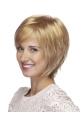 Discount Straight Short Blonde Capless Synthetic Women Bobs Wigs