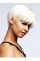 Young Fashion Endearing Straight Short Style White Capless Synthetic Women Wigs