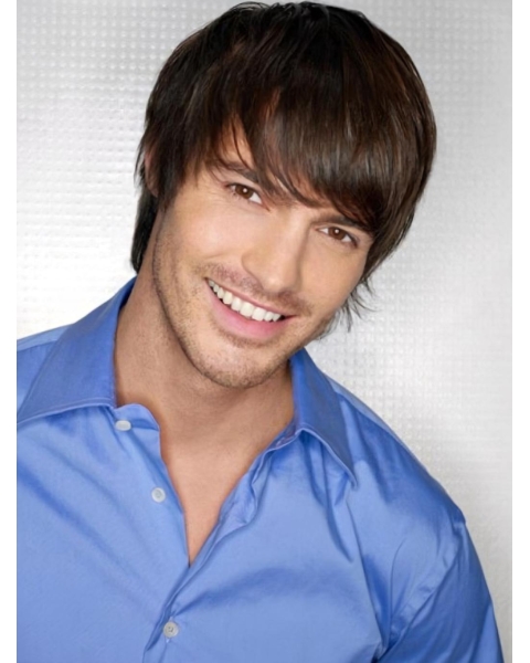 Top Straight Full Lace Short Human Hair Men Wigs