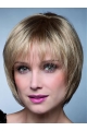 New Blonde Straight Short Capless Synthetic Women Wigs