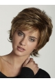 Brown Fabulous Layered Straight Short Capless Synthetic Women Wigs