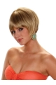 No-fuss Blonde Straight Short Capless Synthetic Women Wigs