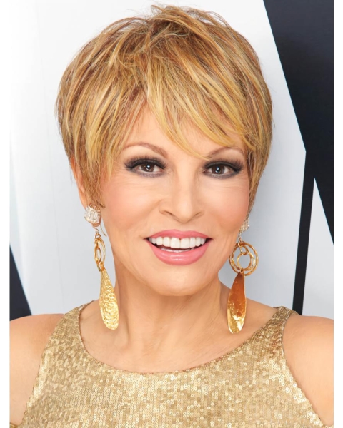 Beautiful Short Straight Blonde Boycuts Fashional Synthetic Women Wigs