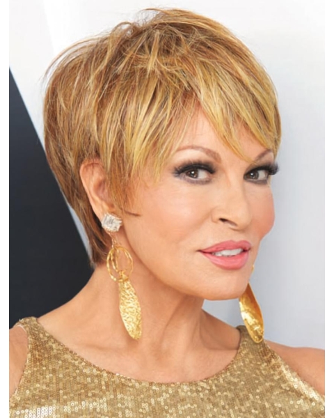 Beautiful Short Straight Blonde Boycuts Fashional Synthetic Women Wigs