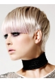 Young Fashion Dip Silver Straight Short Capless Human Hair Women Wigs