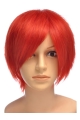 8 Inches Short Straight Lace Front Red Synthetic Women Wigs