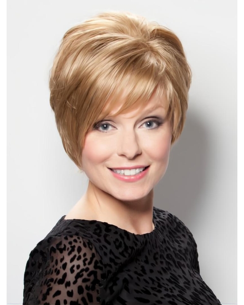 Incredible Blonde Straight Short Lace Front Synthetic Women Wigs