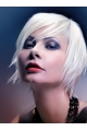 Young Fashion Dramatic Layered White Straight Short Capless Synthetic Women Wigs