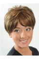 Trendy Auburn Straight Short Capless Synthetic Women Wigs