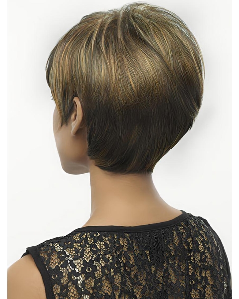 Brown Straight Short Capless Synthetic Tempting Women Wigs