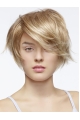 Perfect Blonde Short Straight Hand-Tied Layered  Synthetic Popular Women Wigs