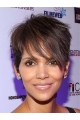 Straight Brown Lace Front Short Boycuts Halle Berry Wigs