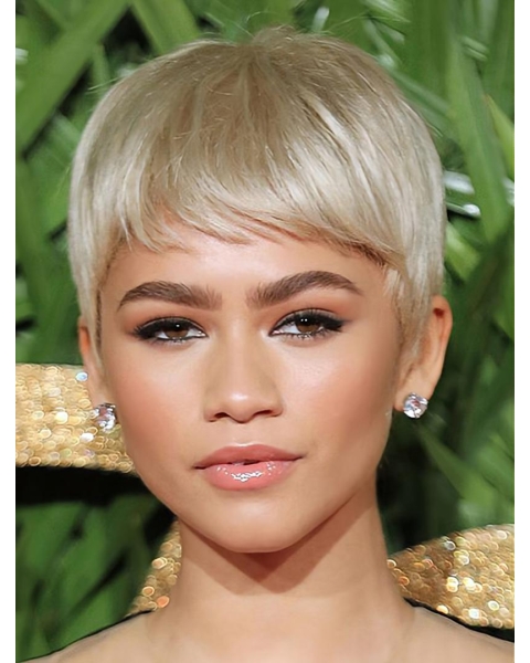  6" Straight Short Full Lace Synthetic  Zendaya Women Wigs