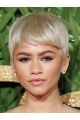  6" Straight Short Full Lace Synthetic  Zendaya Women Wigs