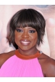 10"  Straight Short Capless Synthetic Women Viola Davis Wigs