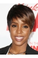 Straight Black to Brown With Bangs Lace Front Short Synthetic Kelly Rowland Women Wigs