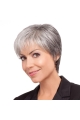 Soft Lace Front Synthetic Short Grey Wigs