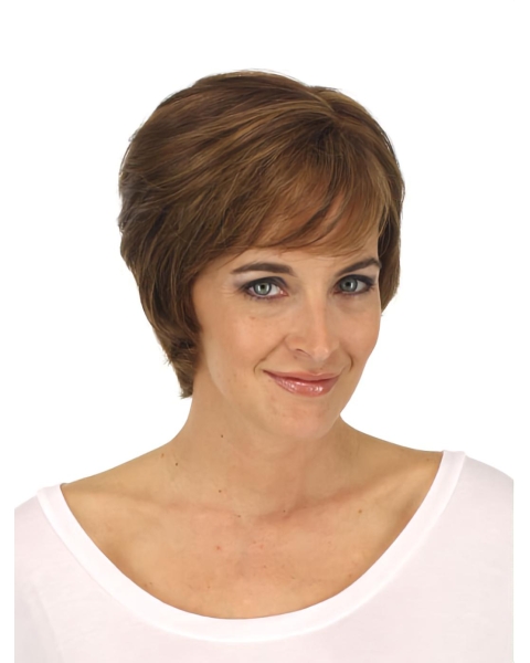 Amazing Blonde Straight Monofilament Short Synthetic Women Wigs