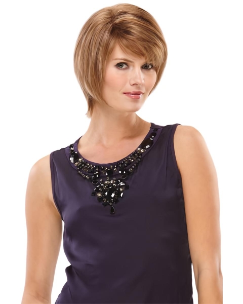 Beautiful Monofilament Straight Short Petite Human Hair Women Wigs