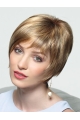 Style Blonde Straight Short Monofilament Synthetic Women Wigs