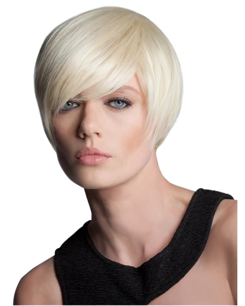 Convenient Blonde Straight Short Capless Synthetic Women Bob Wigs