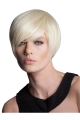 Convenient Blonde Straight Short Capless Synthetic Women Bob Wigs