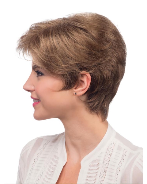 Blonde Straight Short Monofilament Synthetic Pleasing Women Wigs