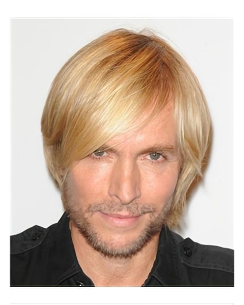 Glamorous Blonde Straight Short Capless Synthetic Men Wigs