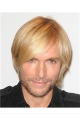 Glamorous Blonde Straight Short Capless Synthetic Men Wigs