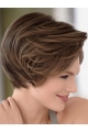 Monofilament Cosy Without Bangs Straight Short Human Hair Women Wigs For Cancer