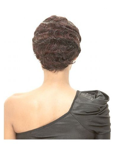 Stylish Brown Straight Short Capless Synthetic African American Women Wigs