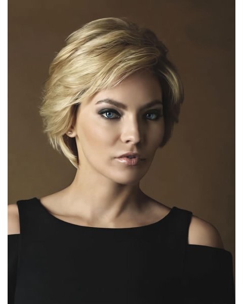 Unique Blonde Monofilament Short Full Lace Human Hair Women Wigs For Cancer