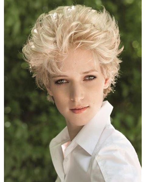 Blonde Straight Short Lace Front Synthetic Women Wigs