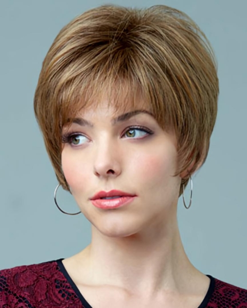 Easeful Auburn Boycuts Straight Short Capless Synthetic Women Wigs