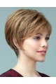 Easeful Auburn Boycuts Straight Short Capless Synthetic Women Wigs