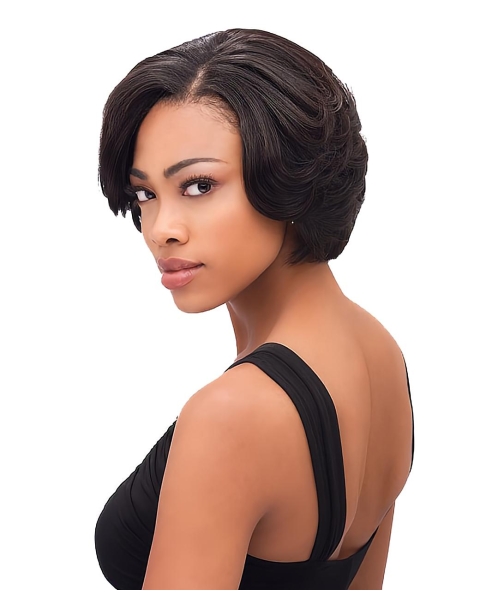 New Brown Straight Short Capless Synthetic African American Women Wigs