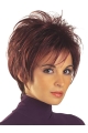 Soft Red Straight Short Capless Synthetic Women Wigs For Cancer