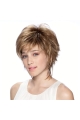 Blonde Pleasing Layered Straight Short Capless Synthetic Women Wigs