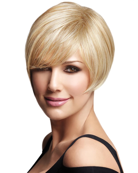 Impressive Blonde Straight Short Capless Synthetic Women Bob Wigs