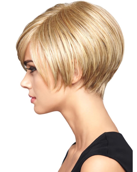 Impressive Blonde Straight Short Capless Synthetic Women Bob Wigs