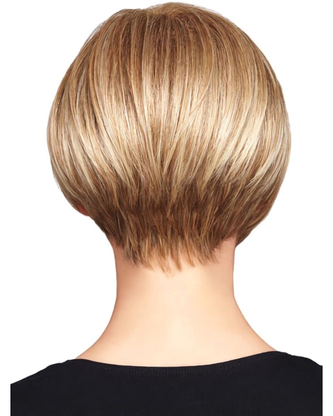 Impressive Blonde Straight Short Capless Synthetic Women Bob Wigs