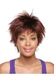 Tempting Red Straight Short Capless Synthetic African American Women Wigs