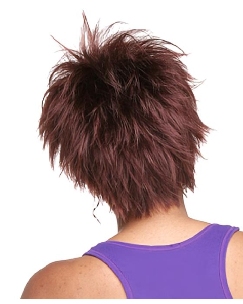 Tempting Red Straight Short Capless Synthetic African American Women Wigs