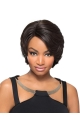 Durable Black Straight Short Without Bangs Capless Synthetic Women African American Wigs