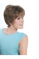 Monofilament Suitable Straight Short With Bangs Hand-Tied Synthetic Women Wigs