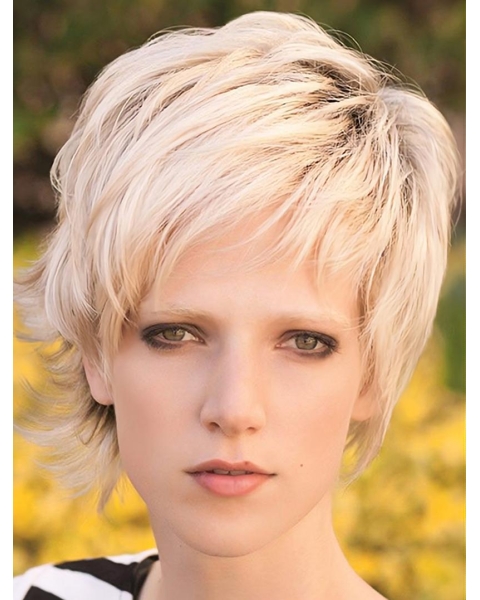 Blonde Straight  Short Capless Synthetic Kids Wigs