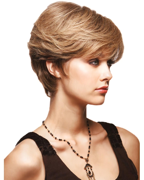 Best Blonde Straight Short Monofilament Synthetic Women Wigs