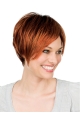 Auburn Straight Short Lace Front Remy Human Hair Gentle Women Wigs