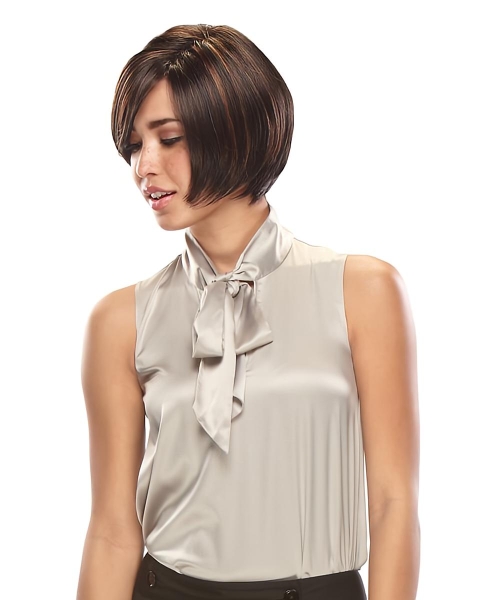  Straight Short Lace Front Synthetic Mature Women Wigs