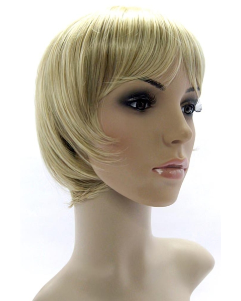 Discount Blonde Straight Short Capless Synthetic Kids Wigs